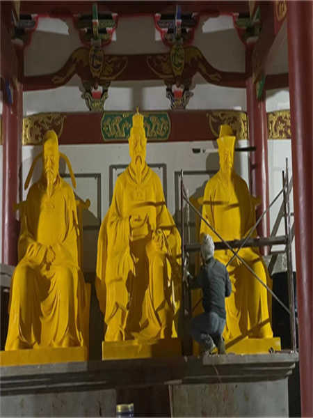 寺廟大型泥人彩像現(xiàn)場(chǎng)制作施工案例